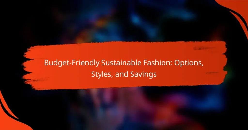 Budget-Friendly Sustainable Fashion: Options, Styles, and Savings
