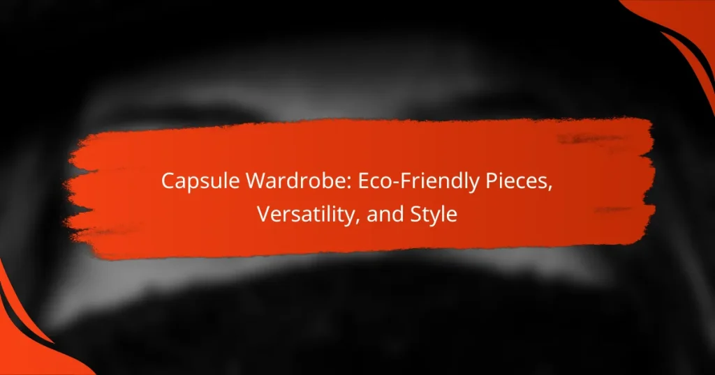 Capsule Wardrobe: Eco-Friendly Pieces, Versatility, and Style