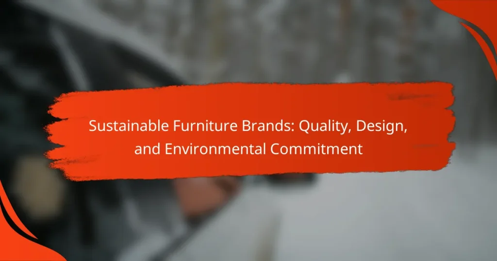 Sustainable Furniture Brands: Quality, Design, and Environmental Commitment