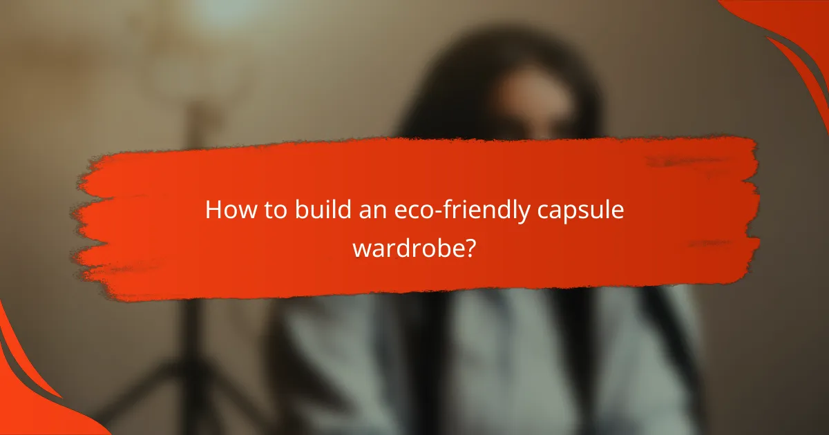 How to build an eco-friendly capsule wardrobe?