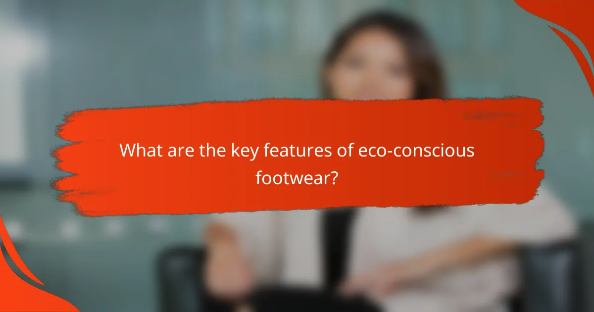 What are the key features of eco-conscious footwear?