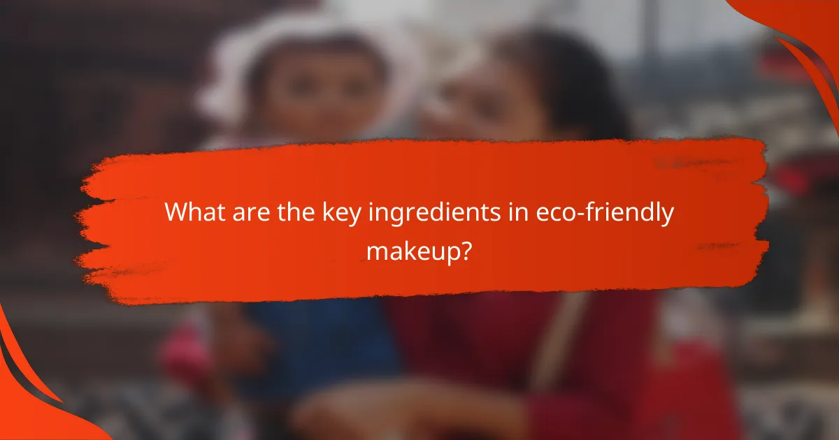 What are the key ingredients in eco-friendly makeup?