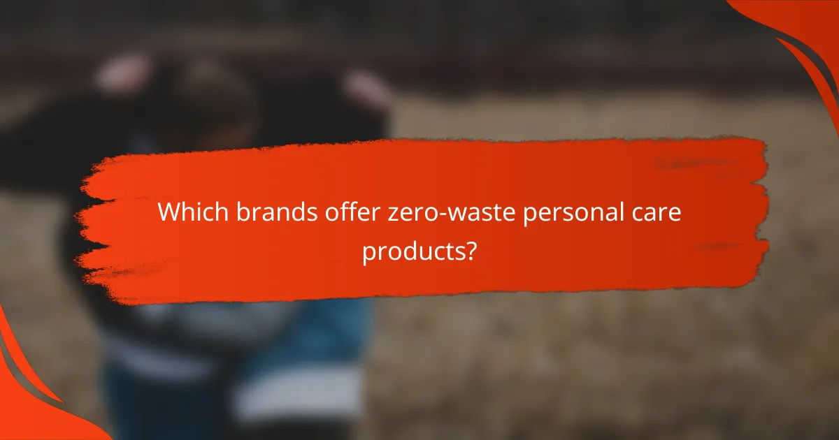 Which brands offer zero-waste personal care products?