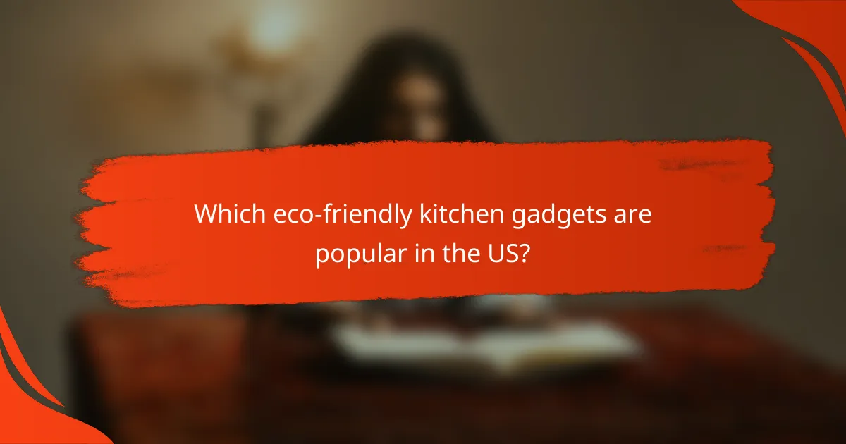 Which eco-friendly kitchen gadgets are popular in the US?