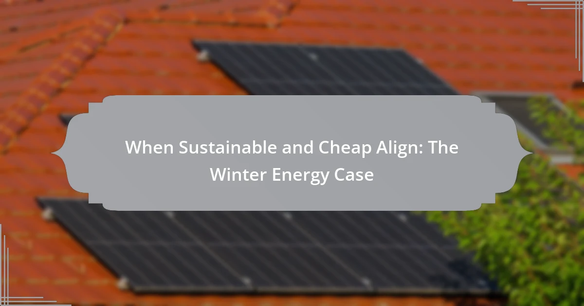 When Sustainable and Cheap Align: The Winter Energy Case